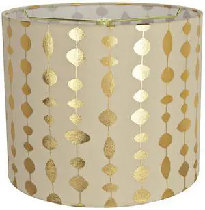 31097 Transitional Drum (Cylinder) Shaped Spider Construction Lamp Shade in Beige & Gold Printed, 12" Wide (12" x 12" x 10") 31097 Transitional Drum (Cylinder) Shaped Spider Construction Lamp Shade in Beige & Gold Printed, 12" Wide (12" x 12" x 10")