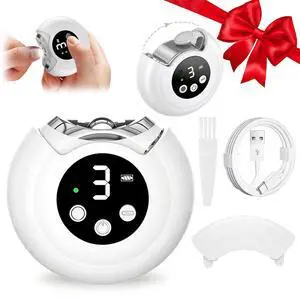 Electric Nail Clipper Upgraded 3 in 1 Automatic, Baby Nail File, 3-Speeds, Polishing Automatic Nail Trimmer with Nail Chip Storage & LED Light, Gifts for Women Men Baby Senior Adult (White) Electric Nail Clipper Upgraded 3 in 1 Automatic, Baby Nail File, 3-Speeds, Polishing Automatic Nail Trimmer with Nail Chip Storage & LED Light, Gifts for Women Men Baby Senior Adult (White)