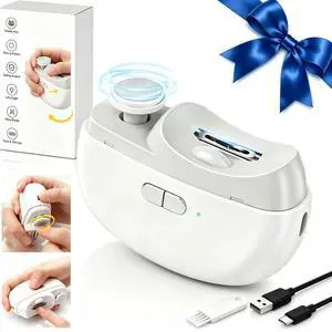 Electric Nail Clipper for Seniors Safe Automatic Toenail Trimmer for Thick Nails, Rechargeable LED Light & Two Speeds, Ideal for Elderly, Diabetics & Arthritic Hands White Electric Nail Clipper for Seniors Safe Automatic Toenail Trimmer for Thick Nails, Rechargeable LED Light & Two Speeds, Ideal for Elderly, Diabetics & Arthritic Hands White