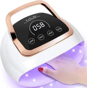 268W UV LED Nail Lamp, Nail Dryer for Gel Polish, 4 Timers Curing Lamp Professional Nail Light, 66Pcs Uv Beads and Automatic Sensor (Black) 268W UV LED Nail Lamp, Nail Dryer for Gel Polish, 4 Timers Curing Lamp Professional Nail Light, 66Pcs Uv Beads and Automatic Sensor (Black)
