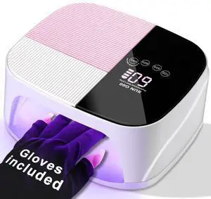 UV LED Nail Lamp Kit for Gel Polish Professional Fast Curing White Dryer Light Set with 45PCS Lamp Beads and Gloves and Auto Sensor Cordless Rechargeable Nail Art Cure Machine for Manicure UV LED Nail Lamp Kit for Gel Polish Professional Fast Curing White Dryer Light Set with 45PCS Lamp Beads and Gloves and Auto Sensor Cordless Rechargeable Nail Art Cure Machine for Manicure