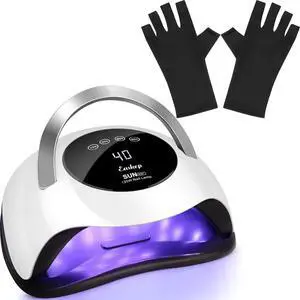 120W UV Light for Nails - UV Nail Lamp with Gloves Kit Nail Dryer Lamp for Gel Nails Professional for Home and Salon 120W UV Light for Nails - UV Nail Lamp with Gloves Kit Nail Dryer Lamp for Gel Nails Professional for Home and Salon
