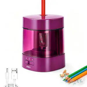 Electric Pencil Sharpener, Automatic Pencil Sharpeners, Deep Pink Electric Pencil Sharpener, Automatic Pencil Sharpeners, Deep Pink