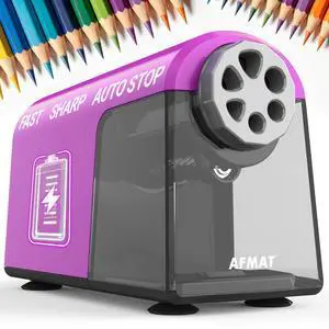 Electric Pencil Sharpener for Classroom, 6 Holes, Cordless & Rechargeable, Fast Sharpen, Auto Stop, 10K+ Uses, Heavy Duty Pencil Sharpener for 6-11mm No.2/Large/Colored Pencils PSD2(Purple) Electric Pencil Sharpener for Classroom, 6 Holes, Cordless & Rechargeable, Fast Sharpen, Auto Stop, 10K+ Uses, Heavy Duty Pencil Sharpener for 6-11mm No.2/Large/Colored Pencils PSD2(Purple)