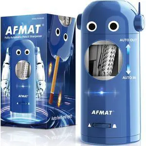 Electric Pencil Sharpener for Colored Pencils 7-11.5mm, Fully Automatic Robot Pencil Sharpener, Auto in & Out, Rechargeable Hands-Free for Classroom/Home/Office, Battery Operated, PSX5RB, Blue Electric Pencil Sharpener for Colored Pencils 7-11.5mm, Fully Automatic Robot Pencil Sharpener, Auto in & Out, Rechargeable Hands-Free for Classroom/Home/Office, Battery Operated, PSX5RB, Blue