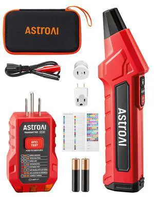 Circuit Breaker Finder with GFCI Outlet Tester, Electrical Tester Tool for DIYers, Homeowners & Electricians, Quickly Locates Breakers with Indicators, Includes Carrying Case and 4 Adapters Circuit Breaker Finder with GFCI Outlet Tester, Electrical Tester Tool for DIYers, Homeowners & Electricians, Quickly Locates Breakers with Indicators, Includes Carrying Case and 4 Adapters