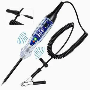 Buzzer Test Light Automotive, 4-60V DC LED Digital Circuit Tester, Heavy Duty Light Tester with Voltmeter, Auto Voltage Tester Electric Probe Test Pen for Fuse, Battery, Polarity Buzzer Test Light Automotive, 4-60V DC LED Digital Circuit Tester, Heavy Duty Light Tester with Voltmeter, Auto Voltage Tester Electric Probe Test Pen for Fuse, Battery, Polarity