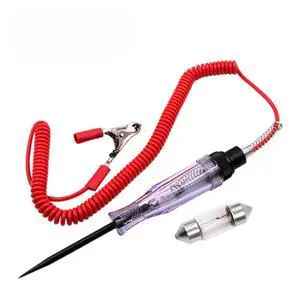 Automotive Test Light,Premium LED Bulb Automotive Circuit Tester, 6-24V Test Light with PU Extended Spring Wire, Sharp Hard Steel Probe Vehicle Circuits Low DC Voltage Light Tester Automotive Test Light,Premium LED Bulb Automotive Circuit Tester, 6-24V Test Light with PU Extended Spring Wire, Sharp Hard Steel Probe Vehicle Circuits Low DC Voltage Light Tester