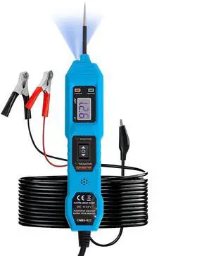 Power Circuit Probe Tester, 6V-24V DC Automotive Car Electric Fuse & Voltage Tester with LED Test Light, HD LCD Readout, Overload Protection, Short Circuit Finder with 14.7FT Cable Power Circuit Probe Tester, 6V-24V DC Automotive Car Electric Fuse & Voltage Tester with LED Test Light, HD LCD Readout, Overload Protection, Short Circuit Finder with 14.7FT Cable