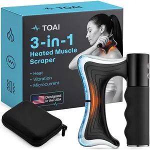 Heated Muscle Scraper Massage Tool, Vibration & Microcurrent for Recovery Heated Muscle Scraper Massage Tool, Vibration & Microcurrent for Recovery