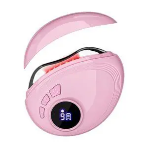 Professional LED Red Light Gua Sha Massager, 9-Level Adjustable Face and Neck Sculptor for Skin Firming, Jawline Contouring & Serum Absorption, Portable Metal Facial Skincare Tool - Pink Professional LED Red Light Gua Sha Massager, 9-Level Adjustable Face and Neck Sculptor for Skin Firming, Jawline Contouring & Serum Absorption, Portable Metal Facial Skincare Tool - Pink