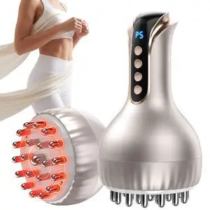 Lymphatic Drainage Massage Tool & Cellulite Massager, Rechargeable Body Sculpting Massage Device with Gentle Warming and Vibration for Waist, Arms, Thighs and Calves, Home UseSilver Lymphatic Drainage Massage Tool & Cellulite Massager, Rechargeable Body Sculpting Massage Device with Gentle Warming and Vibration for Waist, Arms, Thighs and Calves, Home UseSilver