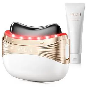 Natural Jade 2-in-1 Heated Electric Gua Sha Facial Sculpting Tool with Vibration, Women's Facial Massager, LED Red Light Therapy for Neck & Face, Birthday Gift for Womenincludes Gel Natural Jade 2-in-1 Heated Electric Gua Sha Facial Sculpting Tool with Vibration, Women's Facial Massager, LED Red Light Therapy for Neck & Face, Birthday Gift for Womenincludes Gel