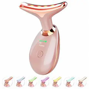 Red Light Therapy for Face and Neck, 7 Color Light Based Face Massager Tool, Portable Skin Care Tool for Firming, Tightening and Lifting, Gifts for Women & Men (Rose Gold) Red Light Therapy for Face and Neck, 7 Color Light Based Face Massager Tool, Portable Skin Care Tool for Firming, Tightening and Lifting, Gifts for Women & Men (Rose Gold)