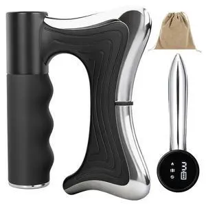 Heated Muscle Scraper, Multi-Functional Electric Fascia Knife with Vibration & Heat, 3 Adjustable Gear, Led Display, Gua Sha Massager Tool for Relaxation(Black) Heated Muscle Scraper, Multi-Functional Electric Fascia Knife with Vibration & Heat, 3 Adjustable Gear, Led Display, Gua Sha Massager Tool for Relaxation(Black)