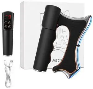 Heated Muscle Scraper, 3-in-1 Electric Fascia Knife with 9 Adjustable Heat & Vibration Levels, LED Display | Deep Tissue Massager & Guasha for Back, Neck, Shoulder | Cordless, Rechargeable (Black) Heated Muscle Scraper, 3-in-1 Electric Fascia Knife with 9 Adjustable Heat & Vibration Levels, LED Display | Deep Tissue Massager & Guasha for Back, Neck, Shoulder | Cordless, Rechargeable (Black)