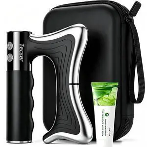 Muscle Scraper Tool, Heated Fascia Massage Tool with Vibration & Heating, Electric Body Contouring Device, 3 Modes LED Display, Rechargeable Wireless Gua Sha Massager for Full Body (Black) Muscle Scraper Tool, Heated Fascia Massage Tool with Vibration & Heating, Electric Body Contouring Device, 3 Modes LED Display, Rechargeable Wireless Gua Sha Massager for Full Body (Black)