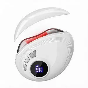 Professional LED Red Light Gua Sha Massager, 9-Level Adjustable Face and Neck Sculptor for Skin Firming, Jawline Contouring & Serum Absorption, Portable Metal Facial Skincare Tool - White Professional LED Red Light Gua Sha Massager, 9-Level Adjustable Face and Neck Sculptor for Skin Firming, Jawline Contouring & Serum Absorption, Portable Metal Facial Skincare Tool - White