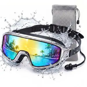 Swim Goggles, Wide View Swimming Goggle for Adult, Anti Fog & UV Sunglasses Goggles with Earplug & Quick-Release Buckle & Waterproof Bag, Leak Proof Goggle for Pool Beach Water Men Women Kids Swim Goggles, Wide View Swimming Goggle for Adult, Anti Fog & UV Sunglasses Goggles with Earplug & Quick-Release Buckle & Waterproof Bag, Leak Proof Goggle for Pool Beach Water Men Women Kids