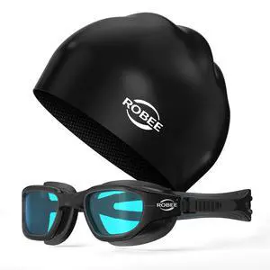 Swim Goggles Silicone Swimming Cap and Carrying Case, Anti fog Pool Goggles for Adult Men Women Youth Swim Goggles Silicone Swimming Cap and Carrying Case, Anti fog Pool Goggles for Adult Men Women Youth