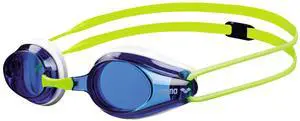 Tracks Unisex Junior Youth Essential Racing Swim Goggles Kids Swimmers Young Racers Anti-Fog Coated Non-Mirror Lens, Blue/White/Fluo Yellow Tracks Unisex Junior Youth Essential Racing Swim Goggles Kids Swimmers Young Racers Anti-Fog Coated Non-Mirror Lens, Blue/White/Fluo Yellow