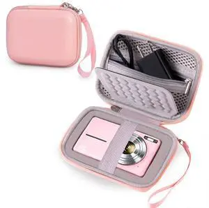Digital Hard Camera Case Compatible with KODAK PIXPRO FZ55 FZ45/CAMKORY/CANON IXUS/SONY DSC W830 Compact Camera Pouch for Travel,Small Carrying with Mesh Pocket for USB And Charger Storage(Pink) Digital Hard Camera Case Compatible with KODAK PIXPRO FZ55 FZ45/CAMKORY/CANON IXUS/SONY DSC W830 Compact Camera Pouch for Travel,Small Carrying with Mesh Pocket for USB And Charger Storage(Pink)