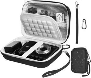 Black Digital Camera Case Small Camera Bag Fit Camera Size<6"x4"x0.9" Black Digital Camera Case Small Camera Bag Fit Camera Size<6"x4"x0.9"