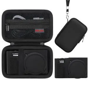 Camera Case for Panasonic LUMIX ZS/ TZ99 Point and Shoot Camera, Panasonic LUMIX ZS/ TZ99 Digital Camera Hard Carrying Case + Soft Silicone Cover with Removable Lens Cover, Black Camera Case for Panasonic LUMIX ZS/ TZ99 Point and Shoot Camera, Panasonic LUMIX ZS/ TZ99 Digital Camera Hard Carrying Case + Soft Silicone Cover with Removable Lens Cover, Black
