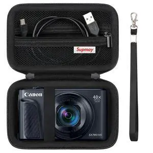 Hard Carrying Case for Canon PowerShot SX740 HS/ SX730 HS/ SX720 HS/ SX620 HS/ G7 X Mark III/ G7 X Mark II Digital Camera, Storage Holder Travel Bag with Mesh Pocket for Battery Pack, Black Hard Carrying Case for Canon PowerShot SX740 HS/ SX730 HS/ SX720 HS/ SX620 HS/ G7 X Mark III/ G7 X Mark II Digital Camera, Storage Holder Travel Bag with Mesh Pocket for Battery Pack, Black
