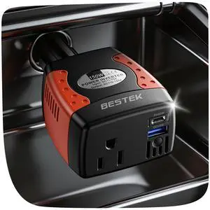 150W Car Power Inverter 12V to 110V AC Outlet PD 30W QC 18W USB | Voltage Converter/Car Charger/Power Adapter/Dual Charging Ports/Safety Protection/Road Trip/Camping 150W Car Power Inverter 12V to 110V AC Outlet PD 30W QC 18W USB | Voltage Converter/Car Charger/Power Adapter/Dual Charging Ports/Safety Protection/Road Trip/Camping