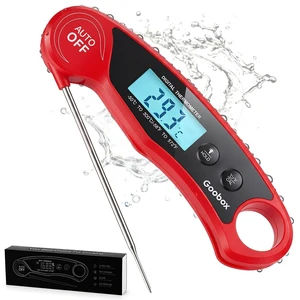 Meat Thermometer Digital, 1 Sec Instant Read, ±0.5°F, Waterproof | IPX5 Waterproof, Large Backlit Display, Magnetic Back, 4.1-Inch Probe, for Grilling, BBQ, Smoker and Cooking Meat Thermometer Digital, 1 Sec Instant Read, ±0.5°F, Waterproof | IPX5 Waterproof, Large Backlit Display, Magnetic Back, 4.1-Inch Probe, for Grilling, BBQ, Smoker and Cooking
