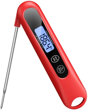 Meat Thermometer Digital Instant Read Food Thermometer for Cooking Red | Backlight, Foldable Probe for Turkey BBQ Grill Smoker Candy, Essential Kitchen Cooking Gadget Meat Thermometer Digital Instant Read Food Thermometer for Cooking Red | Backlight, Foldable Probe for Turkey BBQ Grill Smoker Candy, Essential Kitchen Cooking Gadget