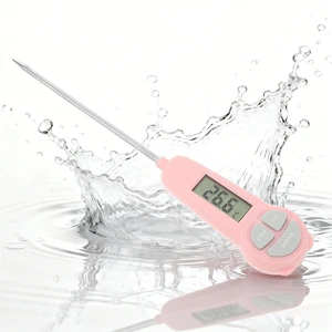 Digital Meat Thermometer Instant Read, Food Thermometer for Kitchen Oven Grill BBQ Smoker, Waterproof Probe for Cooking Grilling BBQ Baking Liquids Beef Turkey Chicken Steak Candy Temp Gauge (Pink) Digital Meat Thermometer Instant Read, Food Thermometer for Kitchen Oven Grill BBQ Smoker, Waterproof Probe for Cooking Grilling BBQ Baking Liquids Beef Turkey Chicken Steak Candy Temp Gauge (Pink)