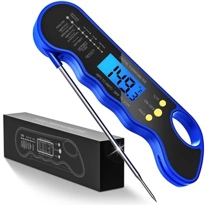 Instant Read Meat Thermometer, Fast & Accurate Digital Food Thermometer with Backlight, Waterproof & Magnet for Grilling, Cooking, BBQ, Smoker, Baking, and Candy Making Blue Instant Read Meat Thermometer, Fast & Accurate Digital Food Thermometer with Backlight, Waterproof & Magnet for Grilling, Cooking, BBQ, Smoker, Baking, and Candy Making Blue