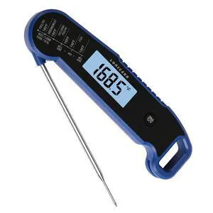 Instant-Read Meat Thermometer, 1-Second, ±0.5°F Accuracy, Blue | Professional Thermocouple Sensor, IP67 Waterproof, Auto-Rotating Backlit Display, Motion-Activated Wake Function for Cooking Instant-Read Meat Thermometer, 1-Second, ±0.5°F Accuracy, Blue | Professional Thermocouple Sensor, IP67 Waterproof, Auto-Rotating Backlit Display, Motion-Activated Wake Function for Cooking