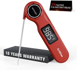 Instant Read Meat Thermometer, USB-C Rechargeable Digital Food Thermometer with 0.5s Fast Read & ±0.5 Accuracy, VA LCD Display, Cooking Thermometer for BBQ, Grill, Candy, Brewing Instant Read Meat Thermometer, USB-C Rechargeable Digital Food Thermometer with 0.5s Fast Read & ±0.5 Accuracy, VA LCD Display, Cooking Thermometer for BBQ, Grill, Candy, Brewing