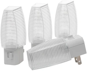 Plug in Night Light with Switch, Manual ON Off LED Nightlight for Kids, Nursery, Bedroom, Bathroom, Hallway, Stairways, Corridor, Garage, Warm White, 4 Pack Plug in Night Light with Switch, Manual ON Off LED Nightlight for Kids, Nursery, Bedroom, Bathroom, Hallway, Stairways, Corridor, Garage, Warm White, 4 Pack