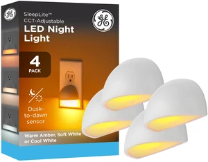 SleepLite Plug in Night Light with Dusk to Dawn Sensor, 4 Pack | Amber, Warm White, Daylight, 1800K/3000K/5000K Light for Bedroom, Nursery, and Kids Room, UL Certified, Energy Efficient SleepLite Plug in Night Light with Dusk to Dawn Sensor, 4 Pack | Amber, Warm White, Daylight, 1800K/3000K/5000K Light for Bedroom, Nursery, and Kids Room, UL Certified, Energy Efficient