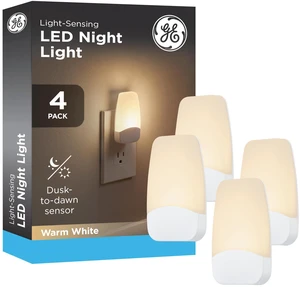 Plug in Night Light with Dusk to Dawn Sensor, 4 Pack | Night Lights Plug Into Wall, Soft White 2700K Light for Bedroom, Bathroom, and Nursery, ETL Listed, Energy Efficient Plug in Night Light with Dusk to Dawn Sensor, 4 Pack | Night Lights Plug Into Wall, Soft White 2700K Light for Bedroom, Bathroom, and Nursery, ETL Listed, Energy Efficient