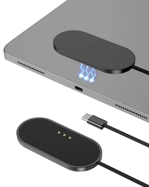 Magnetic Wireless Charger for iPad Pro 11 (1st/2nd/3rd/4th) & iPad Air 11 (M2/M3) & iPad Air 10.9 (4t, 27W Fast Charging Smart Connector Alloy Wireless Charging Pad with USB-C Cord Cable Magnetic Wireless Charger for iPad Pro 11 (1st/2nd/3rd/4th) & iPad Air 11 (M2/M3) & iPad Air 10.9 (4t, 27W Fast Charging Smart Connector Alloy Wireless Charging Pad with USB-C Cord Cable