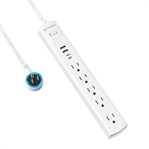 360 Rotating Plug Surge Protector Power Strip with 4 USB Ports, White | Flat Plug Power Strip with 5 AC Outlets, 1440J Surge Protector, Wall Mountable, Flat Extension Cord 3ft for Home Office Dorm 360 Rotating Plug Surge Protector Power Strip with 4 USB Ports, White | Flat Plug Power Strip with 5 AC Outlets, 1440J Surge Protector, Wall Mountable, Flat Extension Cord 3ft for Home Office Dorm