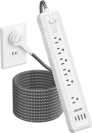 2 Prong to 3 Prong Outlet Adapter, 2 Prong Power Strip | 1050J 2 Prong Flat Plug Surge Protector, 10ft Extension Cord, 6 AC Outlets & 4 USB(1 Type-C), Ideal for Non-Grounded Outlets 2 Prong to 3 Prong Outlet Adapter, 2 Prong Power Strip | 1050J 2 Prong Flat Plug Surge Protector, 10ft Extension Cord, 6 AC Outlets & 4 USB(1 Type-C), Ideal for Non-Grounded Outlets