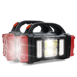 Solar Handheld Flashlight, 4 Lighting Modes Rechargeable LED Work Light, USB-C & Solar Powered Portable Lantern,Emergency Camping Light for Outdoor, Hiking, Power Outage (Red-2pcs) Solar Handheld Flashlight, 4 Lighting Modes Rechargeable LED Work Light, USB-C & Solar Powered Portable Lantern,Emergency Camping Light for Outdoor, Hiking, Power Outage (Red-2pcs)