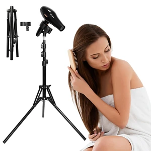 Hair Dryer Stand Holder Hands Free - Adjustable Blow Dryer Stand with Universal Non-Slip Clip & Sturdy Tripod Base for Home Styling, Elderly & Pet, Hair Dryer Holder with 180 Deg Rotation Hair Dryer Stand Holder Hands Free - Adjustable Blow Dryer Stand with Universal Non-Slip Clip & Sturdy Tripod Base for Home Styling, Elderly & Pet, Hair Dryer Holder with 180 Deg Rotation