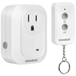 Remote Control Outlet Plug, Wireless Light Switch, 100ft RF Range | Plug & Play, No Interference, Expandable Keychain Remote Switch Kit for Lamps, Fans, Christmas Tree Lights, Small Appliances Remote Control Outlet Plug, Wireless Light Switch, 100ft RF Range | Plug & Play, No Interference, Expandable Keychain Remote Switch Kit for Lamps, Fans, Christmas Tree Lights, Small Appliances