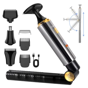 Electric Back Shaver Men Body Trimmer Hair Groomer 4 in 1 Kit | Extendable Auxiliary Arm,Waterproof Facial,Chin,Arm,Back,Pubic Hair Trimmer,Grooming Set,Extension Handle,Ceramic Blade Electric Back Shaver Men Body Trimmer Hair Groomer 4 in 1 Kit | Extendable Auxiliary Arm,Waterproof Facial,Chin,Arm,Back,Pubic Hair Trimmer,Grooming Set,Extension Handle,Ceramic Blade