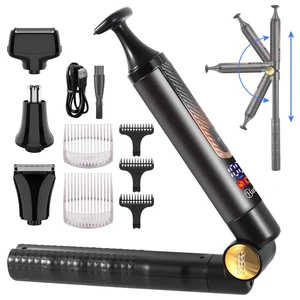 Electric Mens Back Shaver 4 in 1 Body Trimmer Facial,Arm,Chin, Beard Hair Trimmer Shaving Groomin Kit Cordless with Extension Handle (Black 2) Electric Mens Back Shaver 4 in 1 Body Trimmer Facial,Arm,Chin, Beard Hair Trimmer Shaving Groomin Kit Cordless with Extension Handle (Black 2)