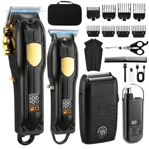 Hair 4in1 Clippers for Men, Trimmer, foil Shaver, Nose Trimmer | Professional Cordless Men Barber Clippers Set, LED Display, Suitable for Family Home Use, Gifts for Men Hair 4in1 Clippers for Men, Trimmer, foil Shaver, Nose Trimmer | Professional Cordless Men Barber Clippers Set, LED Display, Suitable for Family Home Use, Gifts for Men