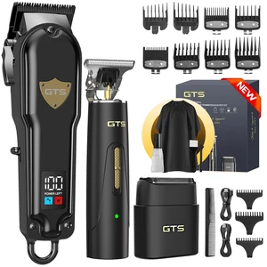 Hair Clippers for Men Professional Cordless Haircut Kit with Beard Trimmer Set, with IPX7 Electric Shavers, LED Display Rechargeable Barber Clippers for Home Use Gifts Black Hair Clippers for Men Professional Cordless Haircut Kit with Beard Trimmer Set, with IPX7 Electric Shavers, LED Display Rechargeable Barber Clippers for Home Use Gifts Black