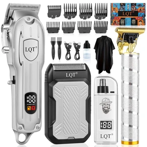 Hair Clippers for Men with LED Display, 4-in-1 Cordless Grooming Kit with Beard Trimmer, Foil Shaver & Nose Trimmer, Rechargeable Electric Hair Clipper Set for Home Barber, Personal Care & Gift Hair Clippers for Men with LED Display, 4-in-1 Cordless Grooming Kit with Beard Trimmer, Foil Shaver & Nose Trimmer, Rechargeable Electric Hair Clipper Set for Home Barber, Personal Care & Gift
